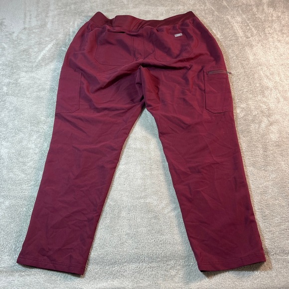 FIGS Yola Scrub Pants‎ Women's XXL Red HW Technical Collection Drawstring Nurse - Picture 10 of 14
